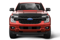 Thumbnail for AVS 2024 Ford Ranger Aeroskin II Textured Low Profile Hood Shield - Black