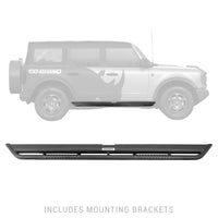 Thumbnail for Go Rhino 2021+ Ford Bronco (Not Sport) Dominator Extreme DS SideSteps Complete Kit w/SideStep + Brkt