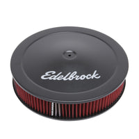 Thumbnail for Edelbrock Air Cleaner Pro-Flo Series Round 14 In Diameter Cloth Element 3/8Indropped Base Black