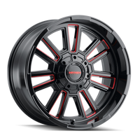 Thumbnail for Mayhem 8115 Apollo 20x10 / 5x127 BP / -19mm Offset / 87.1mm Hub Black w/ Prism Red Wheel