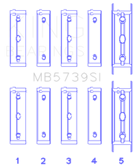 Thumbnail for King Engine Bearings Subaru Ej20/Ej22/Ej25 Housing Bore + .002 (Size +0.25mm) Main Bearing Set