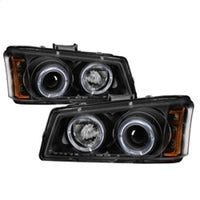 Thumbnail for Spyder Chevy Silverado 1500 03-06 Projector LED Halo LED Amber Reflctr Blk PRO-YD-CS03-AM-BK