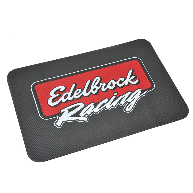 Edelbrock Racing Fender Cover - PVC Foam Mat - 2 Color Printed Edelbrock Racing Logo