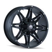 Thumbnail for Mayhem 8090 Rampage 18x9 / 5x114.3 BP / -12mm Offset / 87mm Hub Matte Black Wheel