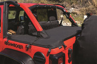 Thumbnail for Rampage 2018-2022 Jeep Wrangler(JL) 4-Door Tonneau Cover w/ Tailgate Bar Kit - Black Diamond