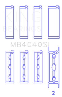 Thumbnail for King Engine Bearings Chrysler 215 Ohv (Size +0.50mm) Main Bearing Set