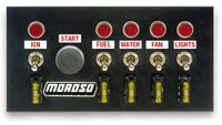 Thumbnail for Moroso Toggle Switch Panel - Drag Race - 4in x 7.75in - Five On/Off Switches