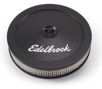 Thumbnail for Edelbrock Air Cleaner Pro-Flo Series Round Steel Top Paper Element 10In Dia X 3 5In Black