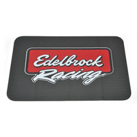 Thumbnail for Edelbrock Racing Fender Cover - PVC Foam Mat - 2 Color Printed Edelbrock Racing Logo