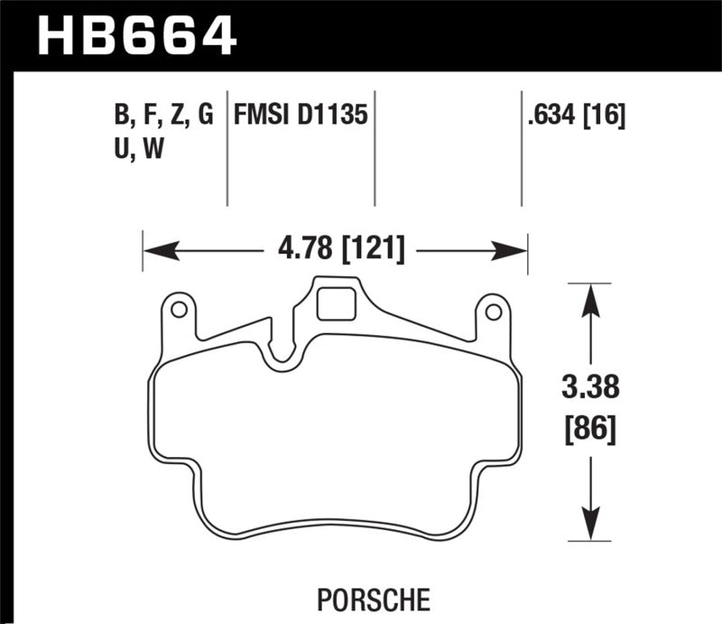 Hawk 05-08 Porsche 911 Carrera Front & Rear / 08 Boxster / 07-08 Cayman Front HPS Street Brake Pads