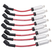 Thumbnail for Edelbrock Spark Plug Wire Set Ls Kit w/ Metal Sleeves 99-15 50 Ohm Resistance Red Wire (Set of 8)