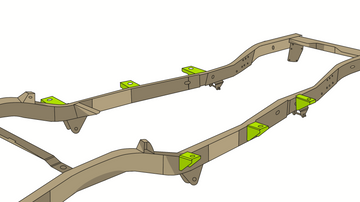 Rust Buster 1976-1986 Jeep CJ Body Mount Brackets