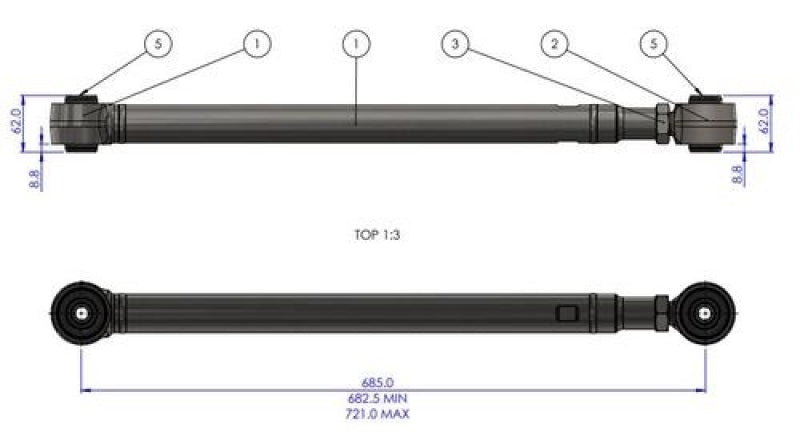 SuperPro 08-21 Toyota Land Cruiser 200 Series HD Adj. Rear Lower Trailing Arm Set