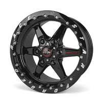 Thumbnail for Race Star 93 Truck Star 17x9.50 6x5.50bc 6.125bs Gloss Black Wheel - Single Beadlock