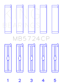 Thumbnail for King Engine Bearings General Motors Duramax Diesel (Size +0.25mm) Main Bearing Set