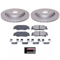 Thumbnail for Power Stop 06-09 Cadillac XLR Rear Z17 Coated Brake Kit