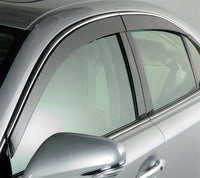 Thumbnail for AVS 10-17 Chevy Equinox Ventvisor Low Profile Deflectors 4pc - Smoke w/Chrome Trim