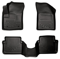 Thumbnail for Husky Liners 11-12 Dodge Avenger/Chrysler 200 WeatherBeater Combo Black Floor Liners