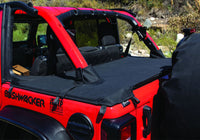 Thumbnail for Rampage 2018-2022 Jeep Wrangler(JL) 4-Door Tonneau Cover w/ Tailgate Bar Kit - Black Diamond