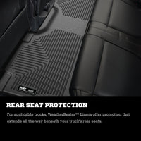 Thumbnail for Husky Liners 17-19 F-250/F-350/F-450 Crew Cab Weatherbeater Black Front & 2nd Seat Floor Liners