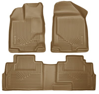 Thumbnail for Husky Liners 07-13 Ford Edge / 07-13 Lincoln MKX Weatherbeater Tan Front & 2nd Seat Floor Liners