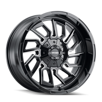 Thumbnail for Mayhem 8111 Flywheel 22x10 / 8x180 BP / -19mm Offset / 124.1mm Hub Black w/ Milled Spokes Wheel