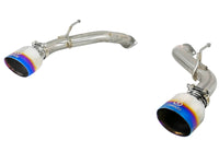 Thumbnail for aFe POWER Takeda 2.5in 304 SS Axle-Back Exhaust w/ Blue Flame Tips 17-19 Infiniti Q60 V6-3.0L (tt)