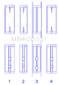 Thumbnail for King Engine Bearings Gmc 2.8L/3.4L V6 173Ci/207Ci (Size +0.25mm) Main Bearing Set