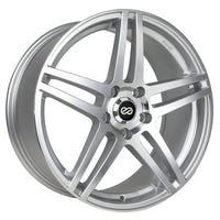 Thumbnail for Enkei RSF5 18x8 40mm Offset 5x100 Bolt Pattern 72.6mm Bore Dia Silver Machined Wheel