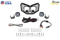 Thumbnail for Diode Dynamics 17-24 Can-Am Maverick X3 Stage Series LED Grille Kit Bracket Kit