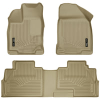 Thumbnail for Husky Liners 07-13 Ford Edge / 07-13 Lincoln MKX Weatherbeater Tan Front & 2nd Seat Floor Liners