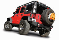 Thumbnail for Borla 12-14 Jeep Wrangler JK 2/4Dr Rr Section ATAK Single Square Rlld Angle-Cut Black Chrome Exhaust