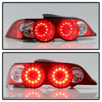 Thumbnail for Spyder Acura RSX 02-04 LED Tail Lights Red Clear ALT-YD-ARSX02-LED-RC