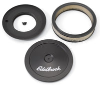 Thumbnail for Edelbrock Air Cleaner Pro-Flo Series Round Steel Top Paper Element 10In Dia X 3 5In Black