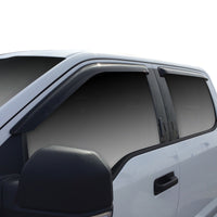 Thumbnail for Westin 2015-2018 Ford F-150 SuperCrew Wade Slim Wind Deflector 4pc - Smoke