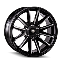 Thumbnail for Mayhem 8109 Crossfire 22x9.5 / 6x135 BP / 25mm Offset / 87.1mm Hub Black w/ Milled Spokes Wheel