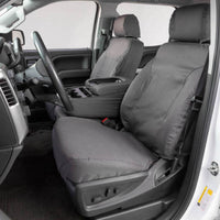 Thumbnail for Covercraft 07-12 Chevrolet Avalanche Polycotton SeatSaver Custom Front Row Seat Covers - Grey