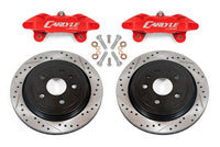 Thumbnail for BMR 14-17 Chevrolet SS Brake Kit For 15in Conversion Drilled & Slotted Rotors Red Calipers