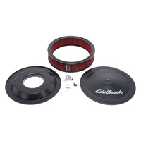 Thumbnail for Edelbrock Air Cleaner Pro-Flo Series Round 14 In Diameter Cloth Element 3/8Indropped Base Black