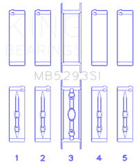 Thumbnail for King GM 294/325/345/364CI 4.8/5.3/5.7/6.0L L20/LS1/LS2/LS4/LS6 (Size 040) Main Bearing Set