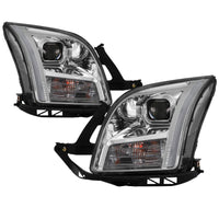 Thumbnail for xTune 06-09 Ford Fusion Light Bar DRL Projector Headlights - Chrome (PRO-JH-FFU06-LB-C)