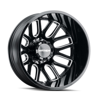 Thumbnail for Mayhem 8107D Cogent Dually 20x8.25/8x210 BP/-192mm Offset/154.2mm Hub Black w/ Milled Spokes Wheel