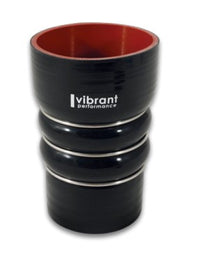 Thumbnail for Vibrant Silicone Coupling 4 Ply Aramid CAC Transition Hose 3.25in x 3in Inlet/Outlet - Black