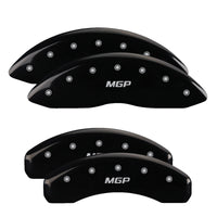 Thumbnail for MGP 4 Caliper Covers Engraved Front & Rear Denali Black finish silver ch