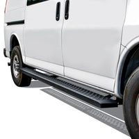 Thumbnail for Westin Ford Transit Van 150/250/350 (46in Driver & 97in. Pass) Grate Steps Running Boards - Tex. Blk