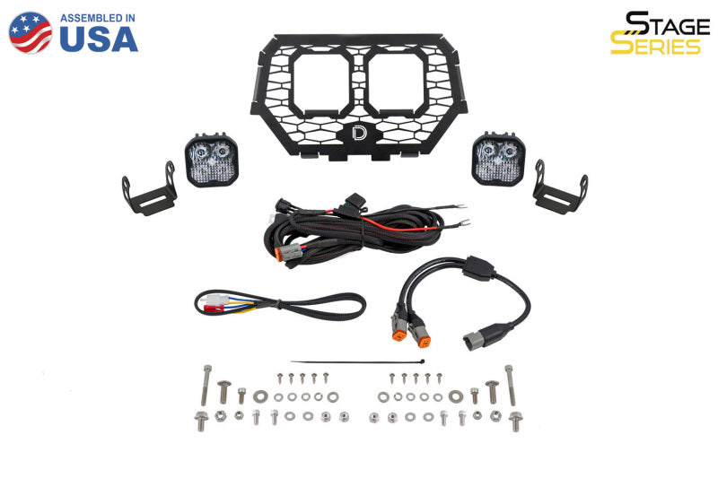 Diode Dynamics 14-18 Polaris RZR XP Stage Series LED Grille Kit Bracket Kit