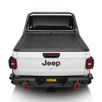 Thumbnail for Rugged Ridge 20-22 Jeep Gladiator w/Trail Rail Sys Armis Tonneau Cover w/Max Track - Tex. Blk