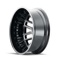 Thumbnail for Mayhem 8107D Cogent Dually 20x8.25/8x210 BP/-232mm Offset/154.2mm Hub Black w/ Milled Spokes Wheel