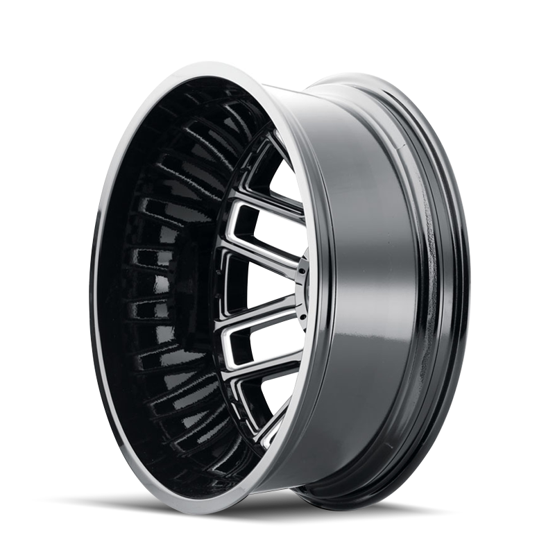 Mayhem 8107D Cogent Dually 20x8.25/8x210 BP/-192mm Offset/154.2mm Hub Black w/ Milled Spokes Wheel