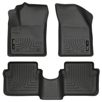 Thumbnail for Husky Liners 11-12 Dodge Avenger/Chrysler 200 WeatherBeater Combo Black Floor Liners